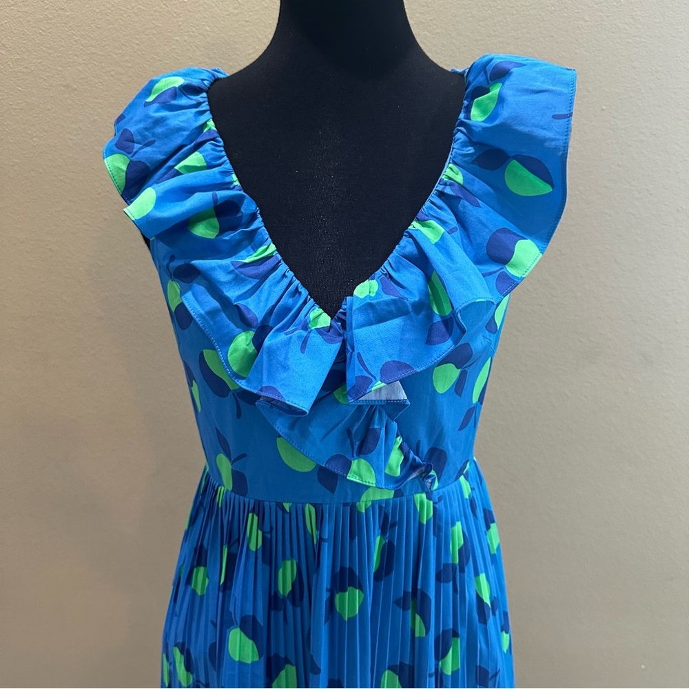 Kate Spade Blue, Pink, and Green Ruffle Dress - Picture 5 of 16